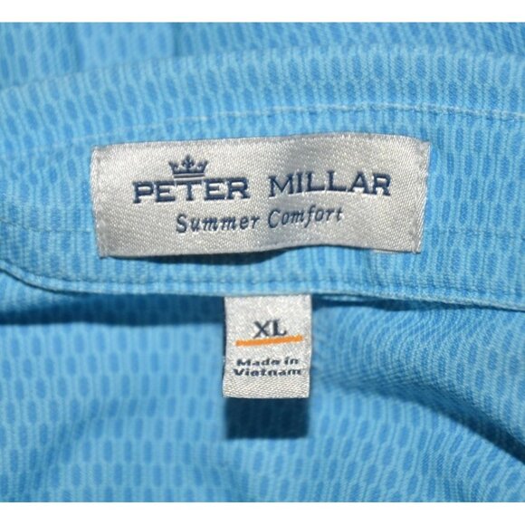Peter Millar Summer Comfort Men's Blue Polo Shirt Size XL Golfing Casual - Picture 5 of 7